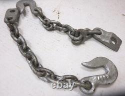 MB GPW Willys Ford WWII Jeep G529 Bantam MBT 1/4 Ton Trailer Safety Chain Pair