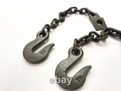 MB GPW Willys Ford WWII Jeep G529 Bantam MBT 1/4 Ton Trailer Safety Chain Pair