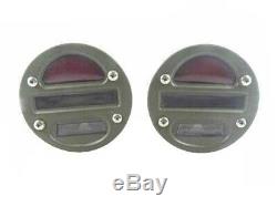 Military Cat Eye Rear Tail Light 4'' Pair For Willys Mb Ford Gpw Jeep Truck