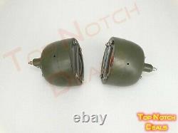 Military Cat Eye Rear Tail Light 4'' Pair Willys, MB Ford, Gpw, Jeep, Truck