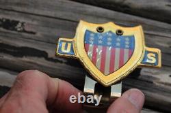 NOS 1940s Antique WW 2 License plate Topper Vintage Chevy Ford 1