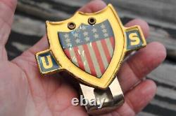 NOS 1940s Antique WW 2 License plate Topper Vintage Chevy Ford 1