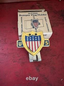 NOS 1940s Antique ww2 License plate Topper Vintage Chevy Ford Hot Rod 594C