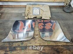 NOS 34-48 Chevy Cadillac Ford Pass Car Aftermarket Accessory Gravel Guards Bomb