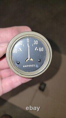 NOS 60 Amp Ammeter Gauge 60-60 for WW2 Willys MB, Ford GPW Jeep, & GPA SEEP G503