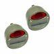 New Pair Military Cat Eye Rear Tail Light 4'' Willys Mb Ford Gpw Jeeps Trucks
