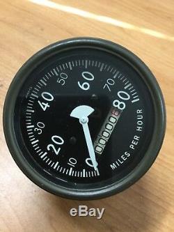 Nos Slat Grill Jeep Willys Gpw G503 Military 80 Mph Speedometer Gauge Speedo