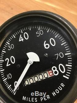 Nos Slat Grill Jeep Willys Gpw G503 Military 80 Mph Speedometer Gauge Speedo