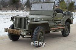 ORIGINAL RUNNING WWII US ARMY 1944 WILLYS MB Military JEEP FORD GPW Marine Truck