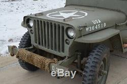 ORIGINAL RUNNING WWII US ARMY 1944 WILLYS MB Military JEEP FORD GPW Marine Truck