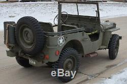 ORIGINAL RUNNING WWII US ARMY 1944 WILLYS MB Military JEEP FORD GPW Marine Truck