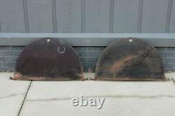 Original 1936 Ford Accessory Rear Flush Mount Steel Fender Skirts Pair RARE