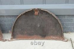 Original 1936 Ford Accessory Rear Flush Mount Steel Fender Skirts Pair RARE