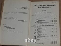 Original 1944 TM9-803 War Department Manual Willys-Overland MB, Ford GPW