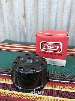 Original Mallory 4004 8-Cylinder Distributor Cap Chevrolet GM Ford 4001 Box