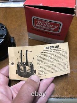 Original Mallory 4004 8-Cylinder Distributor Cap Chevrolet GM Ford 4001 Box