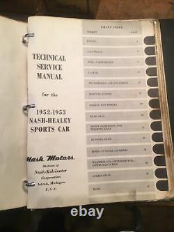 Original Nash Healey sports car technical service manual OEM Vintage 52-53