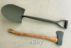 Original Us Army Military Vehicle Shovel & Axe Ax Set Willys Jeep MB Ford Gpw