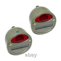 Pair Military Cat Eye Rear Tail Light 4'' For Willys MB Ford GPW Jeeps Truck ECs