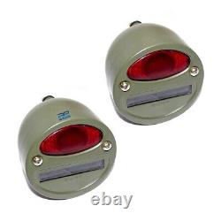Pair Military Cat Eye Rear Tail Light 4'' For Willys MB Ford GPW Jeeps Truck New