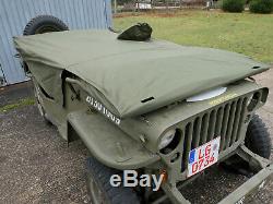 RAIN COVER Willys Jeep Abdeckung PERSENNING VERDECK Ford GPW Hotchkiss