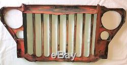 RARE Original WWII US Army Early VEP Ford GPW Jeep F Marked Flat Top Grill