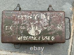 Rare Korean War 1952 Jeep First Aid Kit With Contents Ford Gpw Willys MB G503