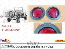 Reflector For Willys Jeep MB Ford GPW A1306 GPW -Set of 2-F Marked