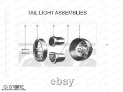 Set of 2 Cat Eye Rear Tail Light Green 4 For Jeep Willys MB Ford GPW Truck