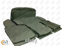 Slip On Seat Cushion Cover Set For Jeep Willys Ford MB GPW G-503 Canvas witho Foam