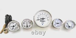 Speedometer 80 MPH Temp Oil Fuel Amp Gauge Set for Willys CJ Jeep MB Ford GPW