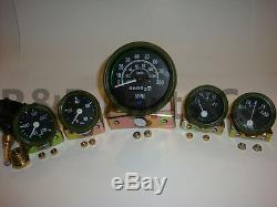 Speedometer 80 Temp Oil Fuel Amp Gauge Kit Olive for Willys MB Jeep Ford CJ GPW