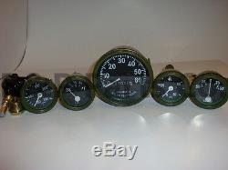 Speedometer Temp Oil Fuel Amp Gauge Kit Olive for Willys MB Jeep Ford CJ GPW