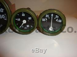 Speedometer Temp Oil Fuel Amp Gauge Kit Olive for Willys MB Jeep Ford CJ GPW