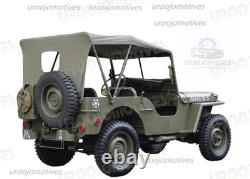 Summer Canvas Soft Top Fits Willys MB Ford GPW Jeep 1941-45 4x4
