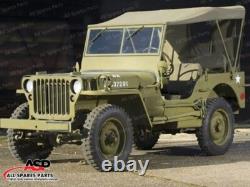 Summer Soft Top For Jeep Willys Ford MB GPW G-503-Correct Olive Green-in Canvas