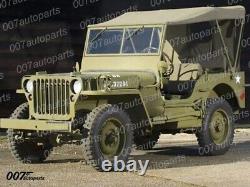 Summer Soft Top For Willys Jeep MB GPW Witho Jerry Can Light Olive Green Canvas