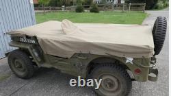 Utility Cargo Cover For Willys Jeep MB Ford GPW ++ in 18oz CANVAS Water Proof
