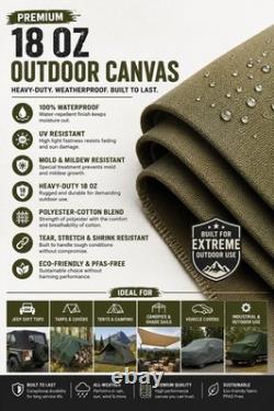 Utility Cargo Cover For Willys Jeep MB Ford GPW ++ in 18oz CANVAS Water Proof