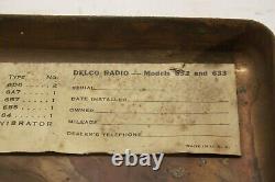 Vintage 1930's Delco AM Radio Speaker Under Dash Assembly United Motors 632 633