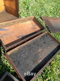 Vintage 6 Drawer Wood Machinist Chest Pilliod Tool Shop Hardware Co Detroit