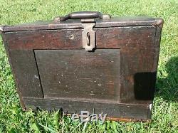 Vintage 6 Drawer Wood Machinist Chest Pilliod Tool Shop Hardware Co Detroit