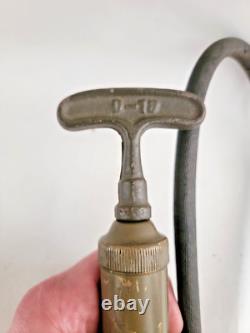 Vintage Brass Air Tire Pump WWII US Army Ford GPA GPW Willys MB Jeep G503 G504