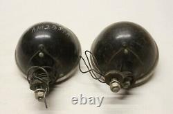 Vintage Car Truck Accessory 6 Clear Fog Driving Light Pair with Mounting Brackets