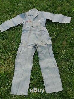 Vintage Deadstock Bib Coveralls RAIL CHIEF Overalls NOS 40 Union Made Sanforized