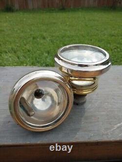 Vintage Early Antique Brass Headlights Cadillac Cowl Lights Grey & Davis 1910's