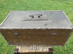 Vintage Gm Fisher Body Wood Carriage Box / Tool Box / Tackle Box