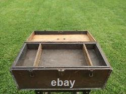 Vintage Gm Fisher Body Wood Carriage Box / Tool Box / Tackle Box