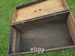 Vintage Gm Fisher Body Wood Carriage Box / Tool Box / Tackle Box