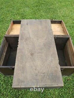 Vintage Gm Fisher Body Wood Carriage Box / Tool Box / Tackle Box